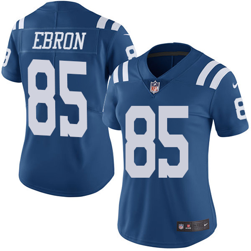 Indianapolis Colts #85 Limited Eric Ebron Royal Blue Nike NFL Women Rush Vapor Untouchable jersey->indianapolis colts->NFL Jersey